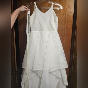 Little girl white dress, 1st Communion, pageant, holiday